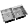 Mexen Xorin Stainless Steel Sink 2-Basin 780 x 450 mm, inox - 6441782000-01