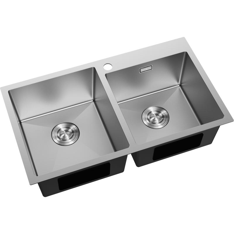 Mexen Xorin Edelstahlspüle 2-Becken 780 x 450 mm, inox - 6441782000-01