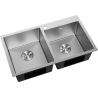 Mexen Xorin évier en acier inoxydable 2 bacs 780 x 450 mm, inox - 6441782000-01