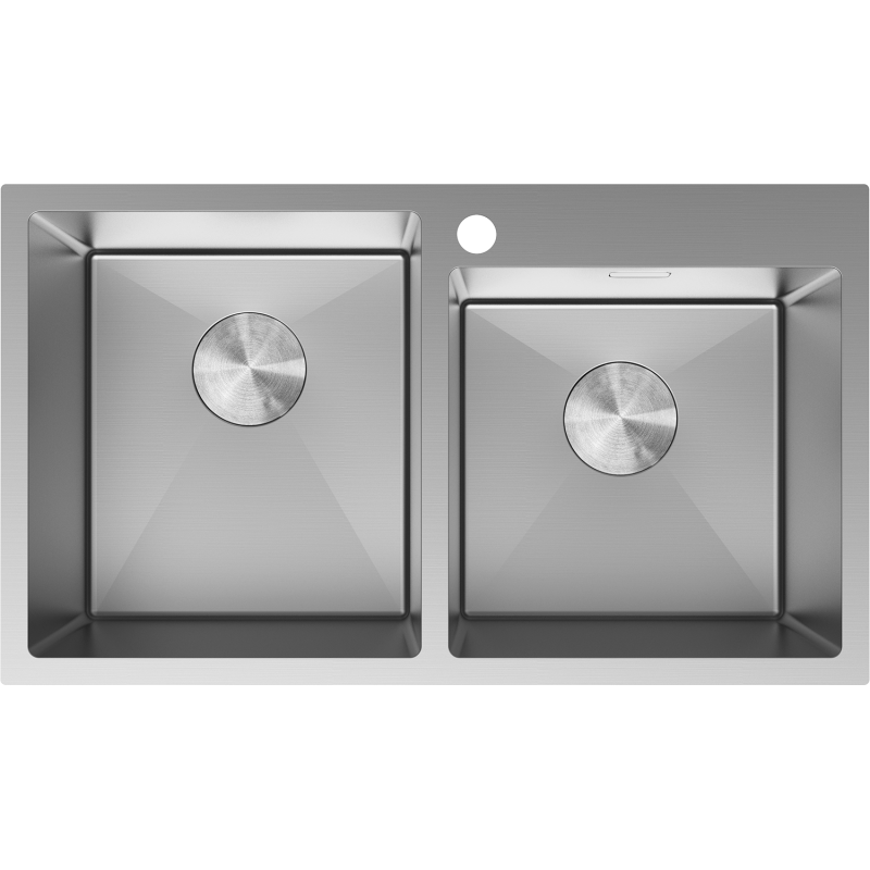 Mexen Xorin Edelstahlspüle 2-Becken 780 x 450 mm, inox - 6441782000-01
