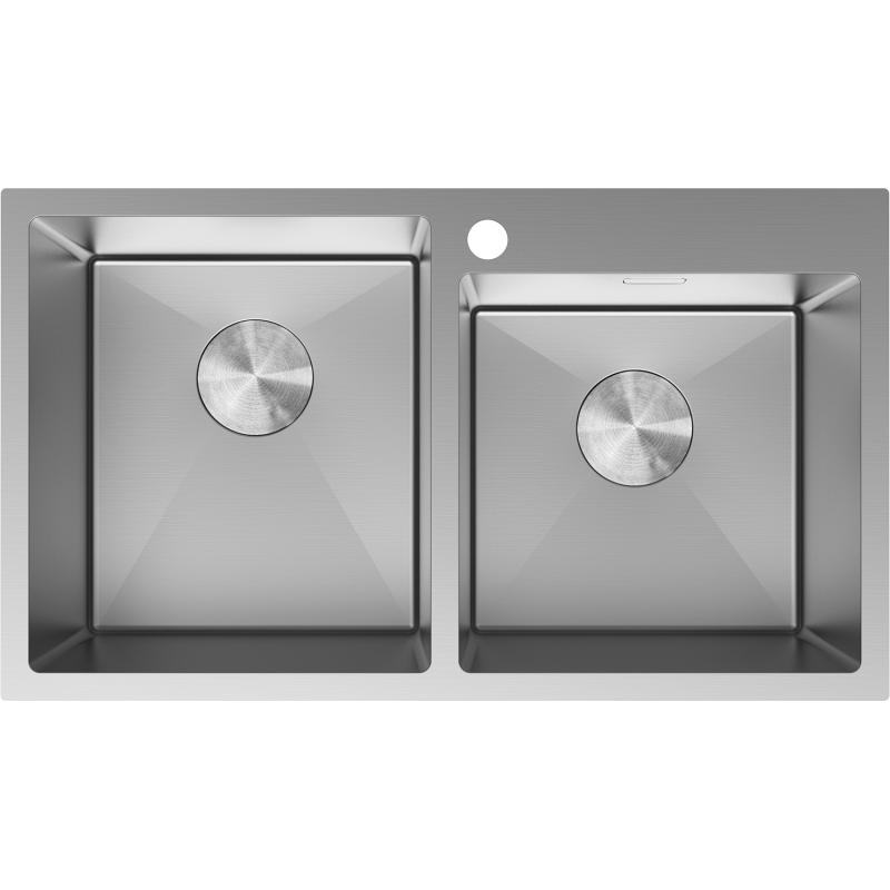 Mexen Xorin rostfri diskho med 2 fack 780 x 450 mm, inox - 6441782000-01