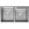 Mexen Xorin Stainless Steel Sink 2-Basin 780 x 450 mm, inox - 6441782000-01