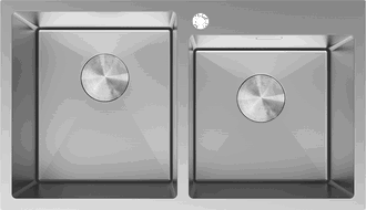 Mexen Xorin Stainless Steel Double Sink 780 x 450 mm, Inox - 6441782000-01