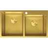 Mexen Xorin stainless steel sink 2-chamber 780 x 450 mm, gold HC - 6441782000-55HC