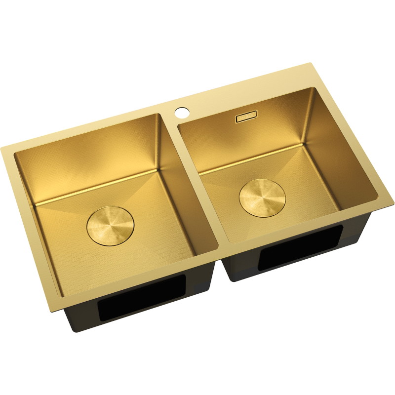 Mexen Xorin čelični sudoper s 2 komore 780 x 450 mm, zlatni HC - 6441782000-55HC