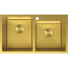 Mexen Xorin Edelstahlspüle 2-Kammer 780 x 450 mm, Gold HC - 6441782000-55HC