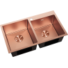Mexen Xorin roestvrijstalen gootsteen met 2 kamers 780 x 450 mm, koper - 6441782000-65
