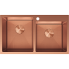 Mexen Xorin steel sink 2-chamber 780 x 450 mm, copper HC - 6441782000-65HC