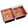 Mexen Xorin steel sink 2-chamber 780 x 450 mm, copper HC - 6441782000-65HC