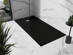 Mexen Stone+ rectangular composite shower tray 160 x 80 cm, black - 44708016