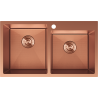 Mexen Xorin stalen gootsteen 2-kamer 780 x 450 mm, koper HC - 6441782000-65HC