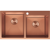 Mexen Xorin steel sink 2-chamber 780 x 450 mm, copper HC - 6441782000-65HC