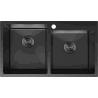 Mexen Xorin évier en acier 2 bacs 780 x 450 mm, noir - 6441782000-70