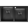 Mexen Xorin roostevabast terasest 2-kambriline kraanikauss 780 x 450 mm, must - 6441782000-70