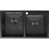 Mexen Xorin évier en acier inoxydable 2 bacs 780 x 450 mm, noir HC - 6441782000-70HC
