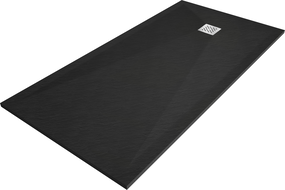 Mexen Stone+ rechteckige Komposit-Duschwanne 160 x 80 cm, schwarz - 44708016