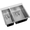 Mexen Flexo roostevabast terasest 1,5-kambriline köögivalamu 610 x 510 mm, inox - 6446611500-01