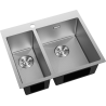 Mexen Flexo čelični sudoper s 1,5 komore 610 x 510 mm, inox HC - 6446611500-01HC