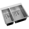 Mexen Flexo Edelstahlspüle 1,5-Becken 610 x 510 mm, Inox HC - 6446611500-01HC