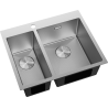 Mexen Flexo Edelstahlspüle 1,5-Becken 610 x 510 mm, Inox HC - 6446611500-01HC