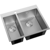 Mexen Flexo roestvrijstalen spoelbak 1,5-kamer 610 x 510 mm, inox HC - 6446611500-01HC