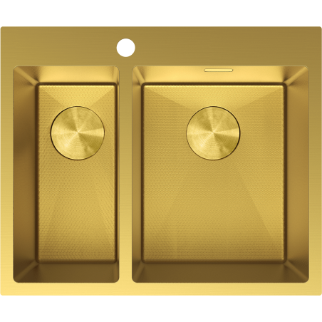 Mexen Flexo edelstahl Kichenbalance 1,5 Stäckegerät 610 x 510 mm, gëllen HC - 6446611500-55HC