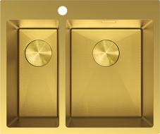 Mexen Flexo edelstahl Kichenbalance 1,5 Stäckegerät 610 x 510 mm, gëllen HC - 6446611500-55HC