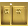 Mexen Flexo stalen gootsteen 1,5-komor 610 x 510 mm, gouden HC - 6446611500-55HC