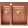 Mexen Flexo fregadero de acero inoxidable de 1,5 senos 610 x 510 mm, cobre HC - 6446611500-65HC