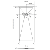 Mexen Stone+ brodzik kompozytowy prostokątny 180 x 80 cm, czarny - 44708018