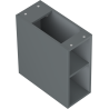 Mexen Box-A offener Schrank mit Regal 20 cm, Graphit matt - 91AX2-0200-470-0-66