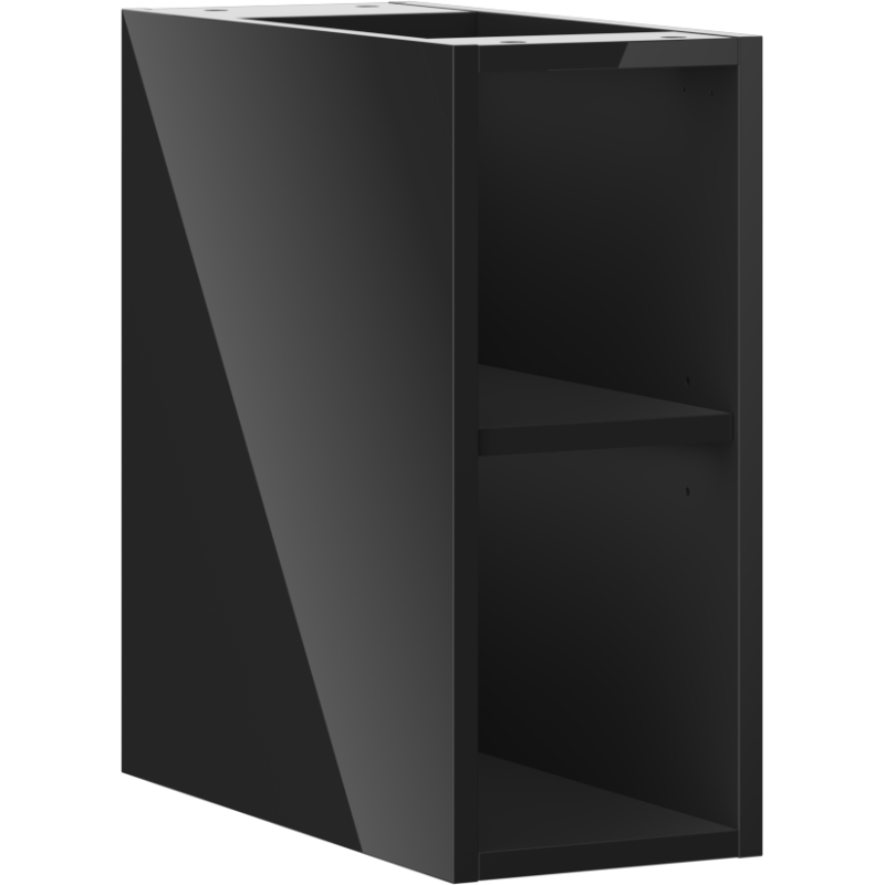 Mexen Box-A offene Schrank mit Regal 20 cm, schwarz glänzend - 91AX2-0200-470-0-70