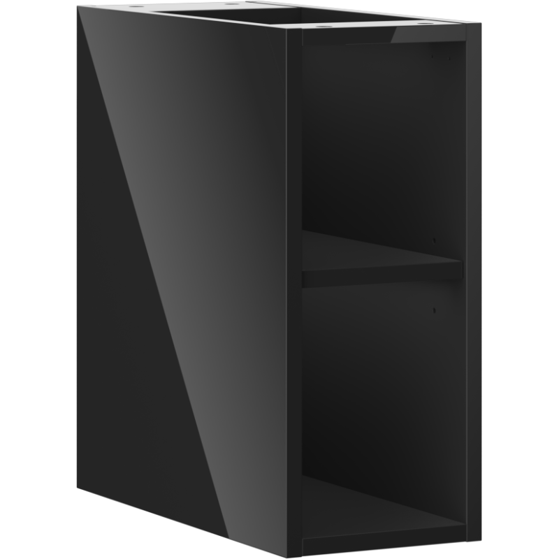 Mexen Box-A open kast met plank 20 cm, zwart glans - 91AX2-0200-470-0-70