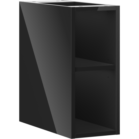 Mexen Box-A szafka otwarta z półką 20 cm, czarna połysk - 91AX2-0200-470-0-70
