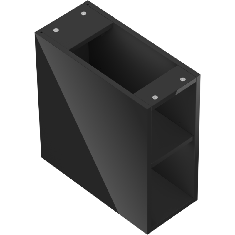 Mexen Box-A armadietto aperto con ripiano 20 cm, nero lucido - 91AX2-0200-470-0-70