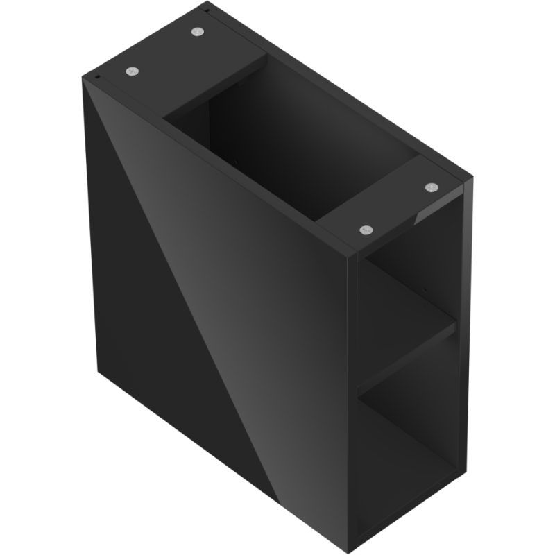 Mexen Box-A szafka otwarta z półką 20 cm, czarna połysk - 91AX2-0200-470-0-70