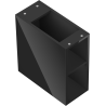 Mexen Box-A offene Schrank mit Regal 20 cm, schwarz glänzend - 91AX2-0200-470-0-70