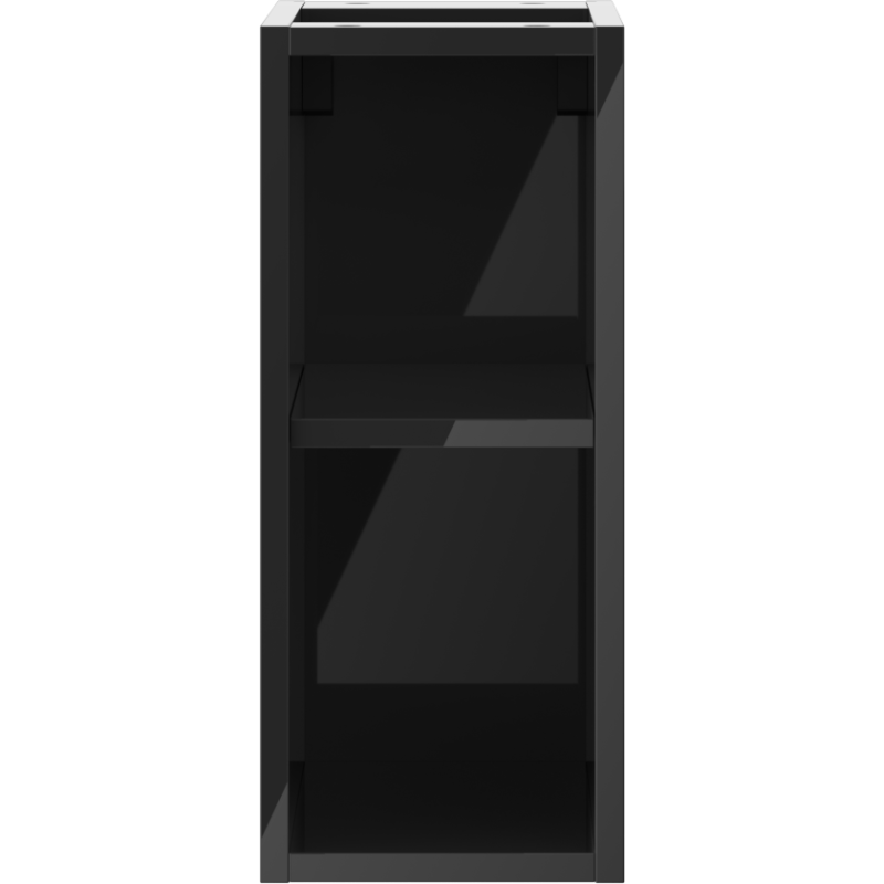 Mexen Box-A armario abierto con estante 20 cm, negro brillo - 91AX2-0200-470-0-70