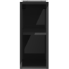 Mexen Box-A open kast met plank 20 cm, zwart glans - 91AX2-0200-470-0-70