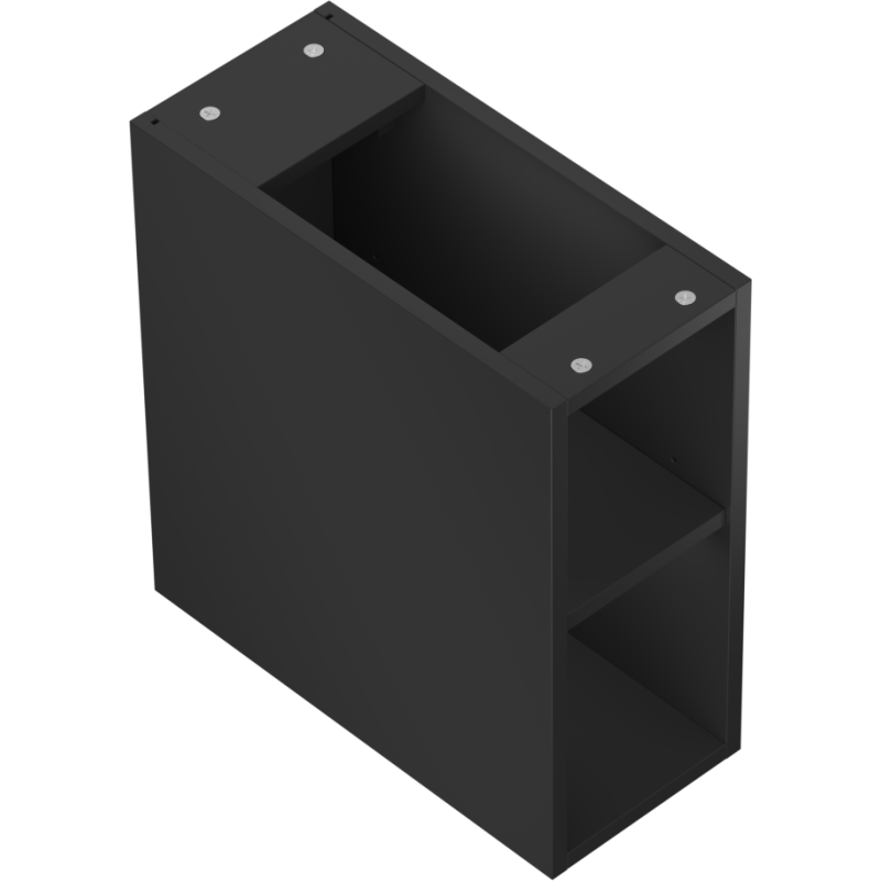 Mexen Box-A szafka otwarta z półką 20 cm, czarna mat - 91AX2-0200-470-0-71