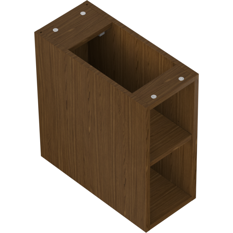 Mexen Box-A armario abierto con estante 20 cm, nogal - 91AX2-0200-470-0-86