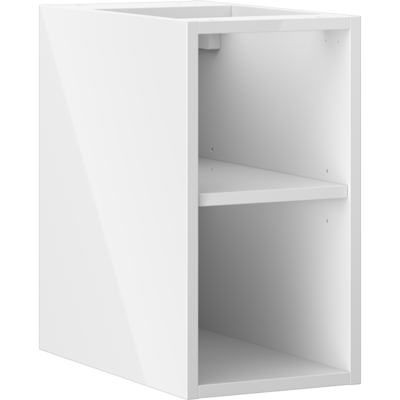 Mexen Box-A offener Schrank mit Regal 25 cm, weißer Glanz - 91AX2-0250-470-0-00