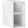 Mexen Box-A offener Schrank mit Regal 25 cm, weißer Glanz - 91AX2-0250-470-0-00