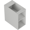 Mexen Box-A - Offener Schrank mit Regal 25 cm, grau matt - 91AX2-0250-470-0-62