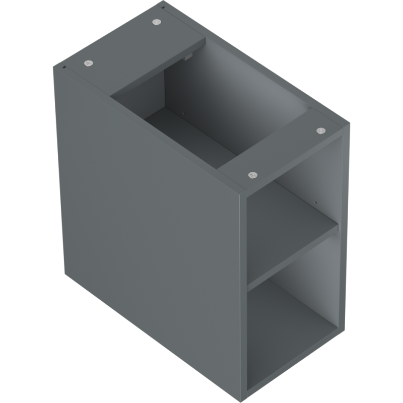 Mexen Box-A szafka otwarta z półką 25 cm, grafit mat - 91AX2-0250-470-0-66