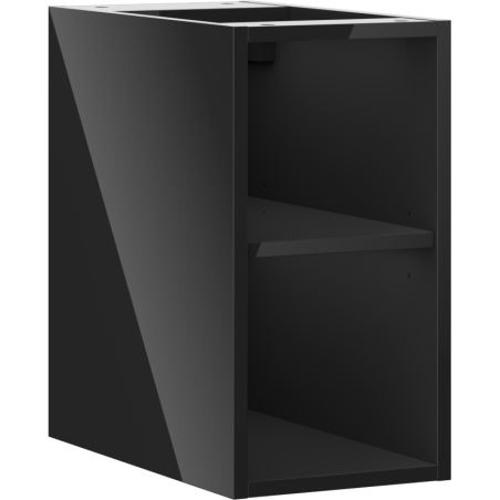 Mexen Box-A armoire ouverte avec étagère 25 cm, noir brillant - 91AX2-0250-470-0-70