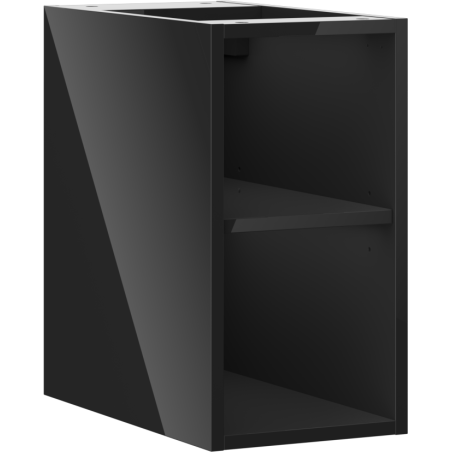 Mexen Box-A open cabinet with shelf 25 cm, black gloss - 91AX2-0250-470-0-70