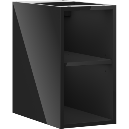 Mexen Box-A otvoreni ormarić s policom 25 cm, crni sjaj - 91AX2-0250-470-0-70
