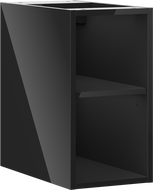 Mexen Box-A oppen Schaf mat Regal, 25 cm, schwaarz Glanz - 91AX2-0250-470-0-70