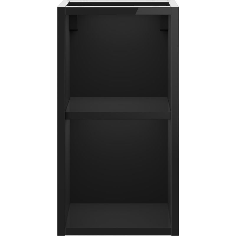 Mexen Box-A atvērta skapis ar plauktu 25 cm, melns spīdums - 91AX2-0250-470-0-70